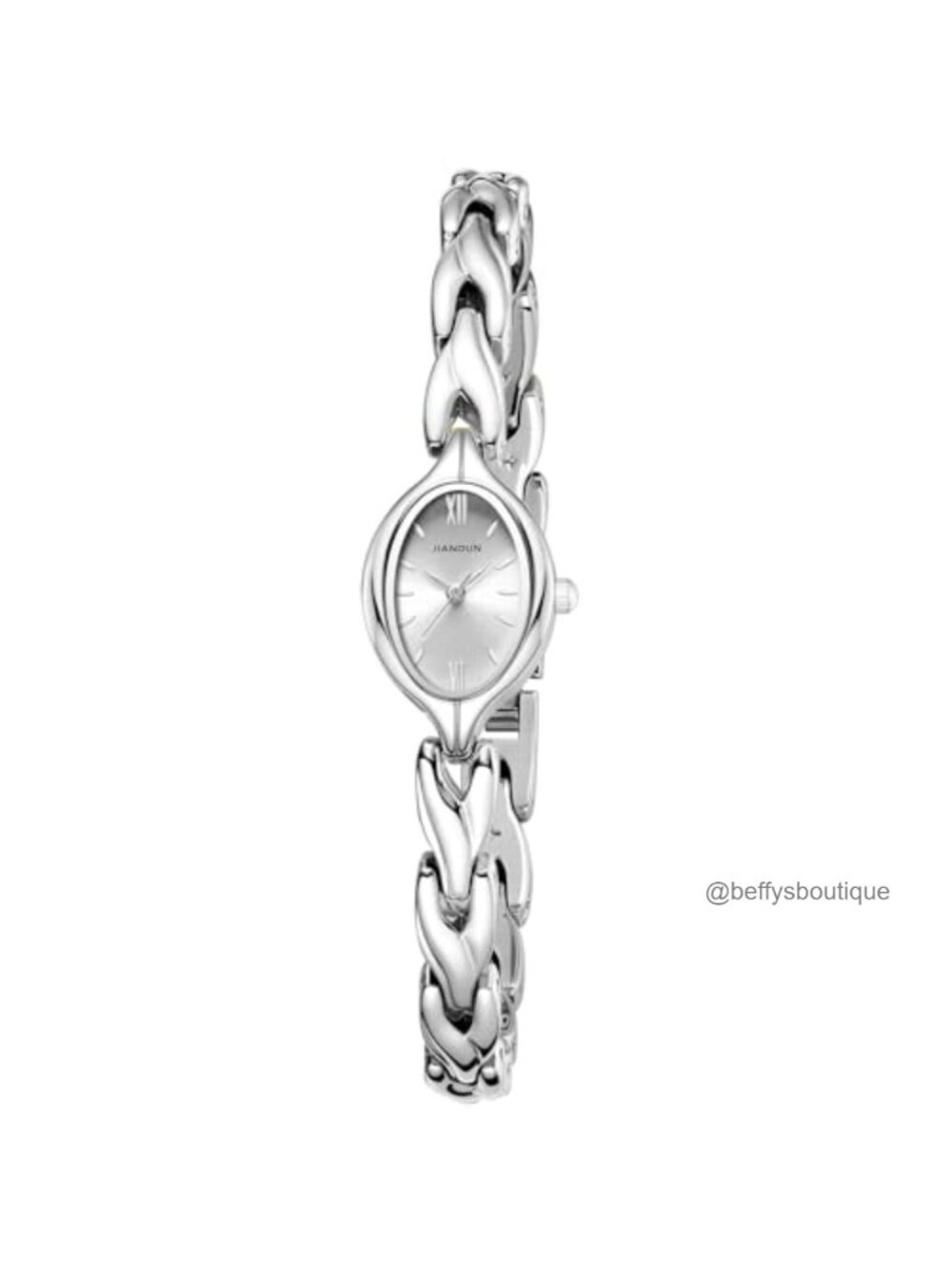 Vintage Oval Bracelet Watch Waterproof Stainless Steel Retro Ladies Quartz